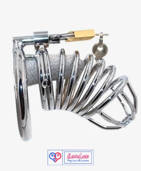 Chastity Lock Metal Cage 3.31 Inch Long