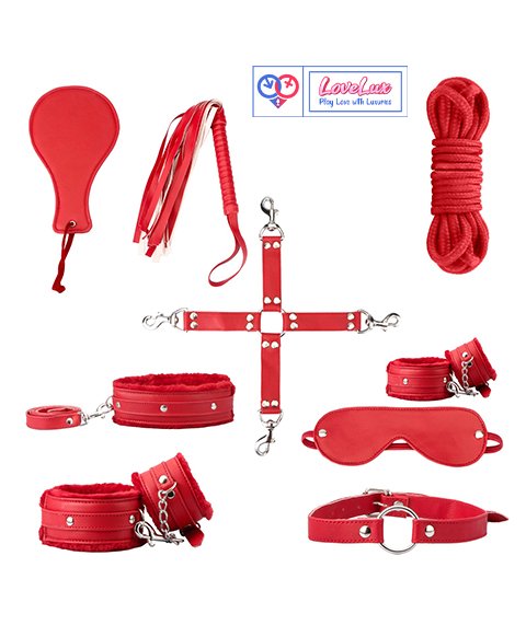 10 Piece Premium BDSM Set Red