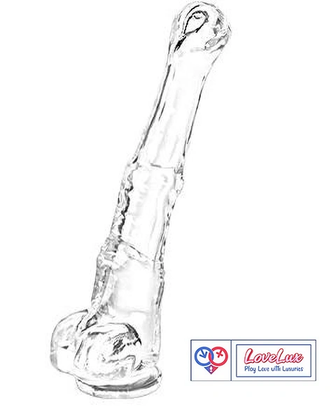 10 Inch Clear Silicone Horse Dildo with Strong Suction Cup