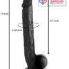 11 inch thick realistic silicone black dildo india