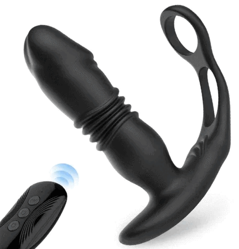 SAUL Glans 3 -Thrusting & 12 -Vibrating Cock Rings Prostate Massager